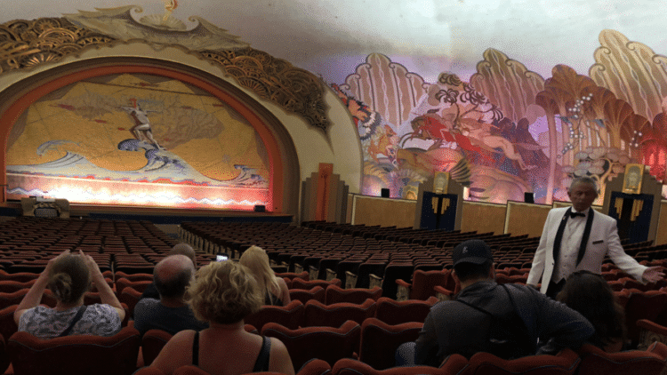 a group of people in a room