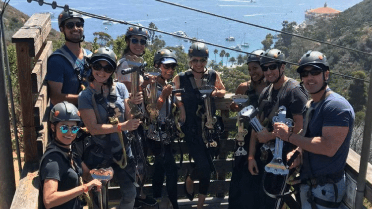 ziplining on Catalina ziplining on Catalina